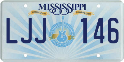MS license plate LJJ146