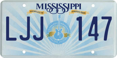 MS license plate LJJ147
