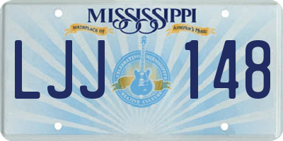 MS license plate LJJ148