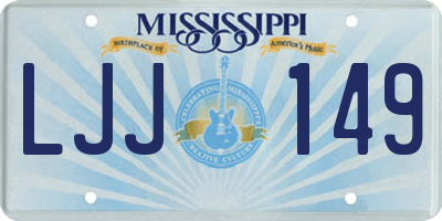 MS license plate LJJ149