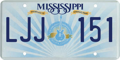 MS license plate LJJ151