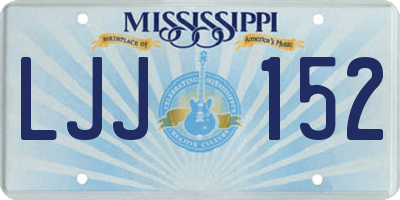 MS license plate LJJ152
