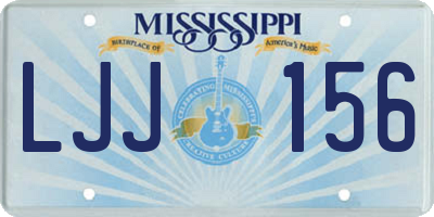 MS license plate LJJ156