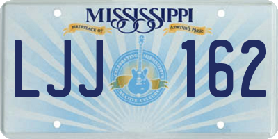 MS license plate LJJ162
