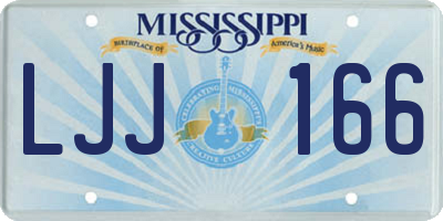 MS license plate LJJ166