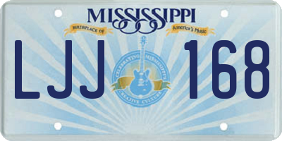 MS license plate LJJ168