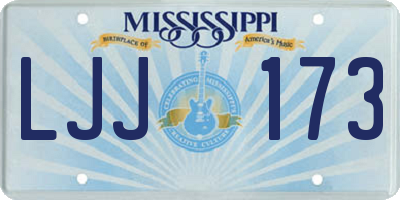 MS license plate LJJ173