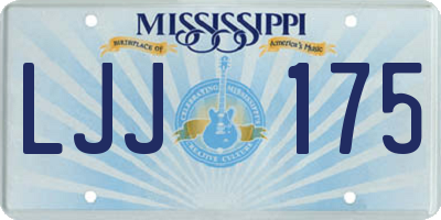 MS license plate LJJ175