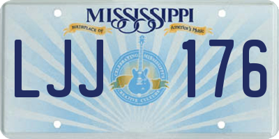 MS license plate LJJ176