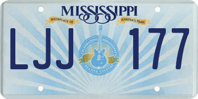 MS license plate LJJ177