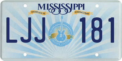 MS license plate LJJ181