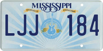 MS license plate LJJ184
