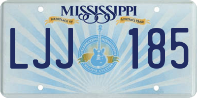 MS license plate LJJ185