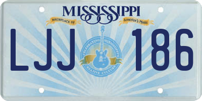 MS license plate LJJ186