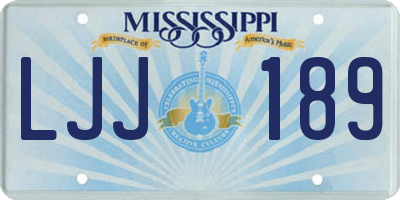 MS license plate LJJ189