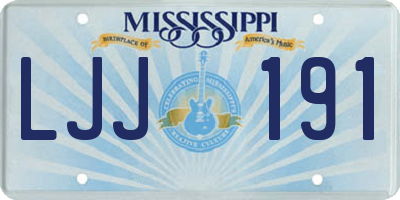 MS license plate LJJ191