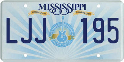 MS license plate LJJ195
