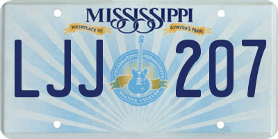 MS license plate LJJ207