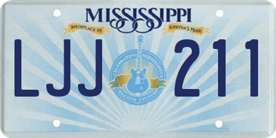 MS license plate LJJ211