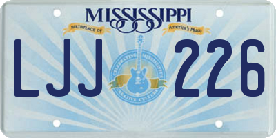 MS license plate LJJ226