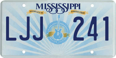 MS license plate LJJ241