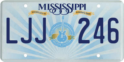 MS license plate LJJ246