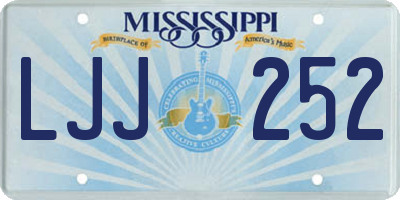 MS license plate LJJ252