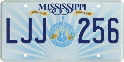 MS license plate LJJ256