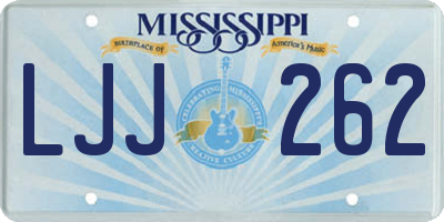 MS license plate LJJ262