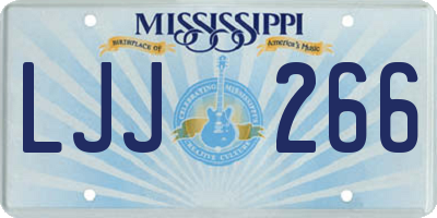 MS license plate LJJ266