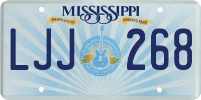 MS license plate LJJ268