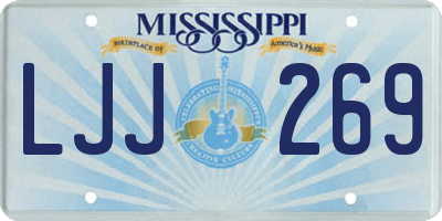 MS license plate LJJ269