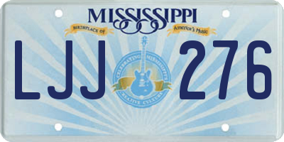 MS license plate LJJ276