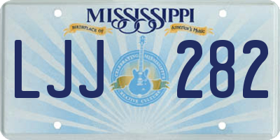 MS license plate LJJ282