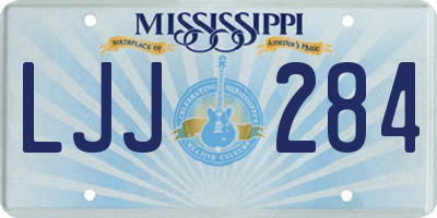 MS license plate LJJ284