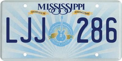MS license plate LJJ286