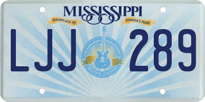 MS license plate LJJ289