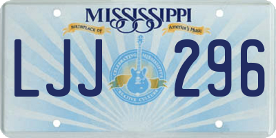 MS license plate LJJ296