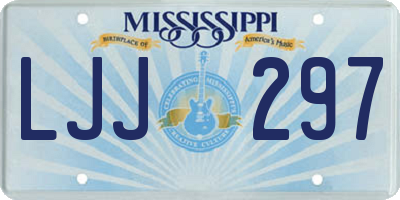 MS license plate LJJ297