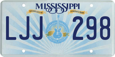 MS license plate LJJ298