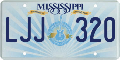 MS license plate LJJ320