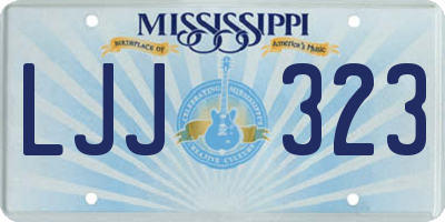 MS license plate LJJ323