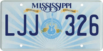 MS license plate LJJ326