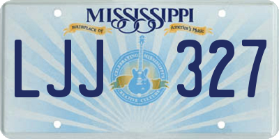 MS license plate LJJ327