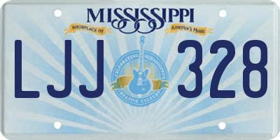 MS license plate LJJ328