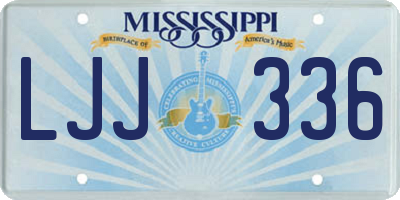 MS license plate LJJ336
