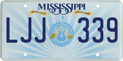 MS license plate LJJ339