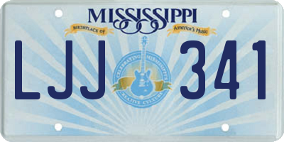 MS license plate LJJ341