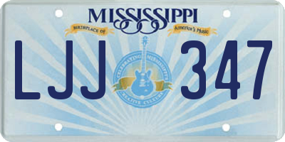 MS license plate LJJ347