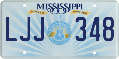 MS license plate LJJ348